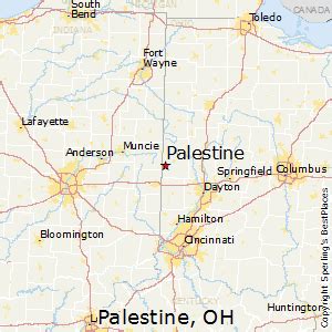 palestine ohio map